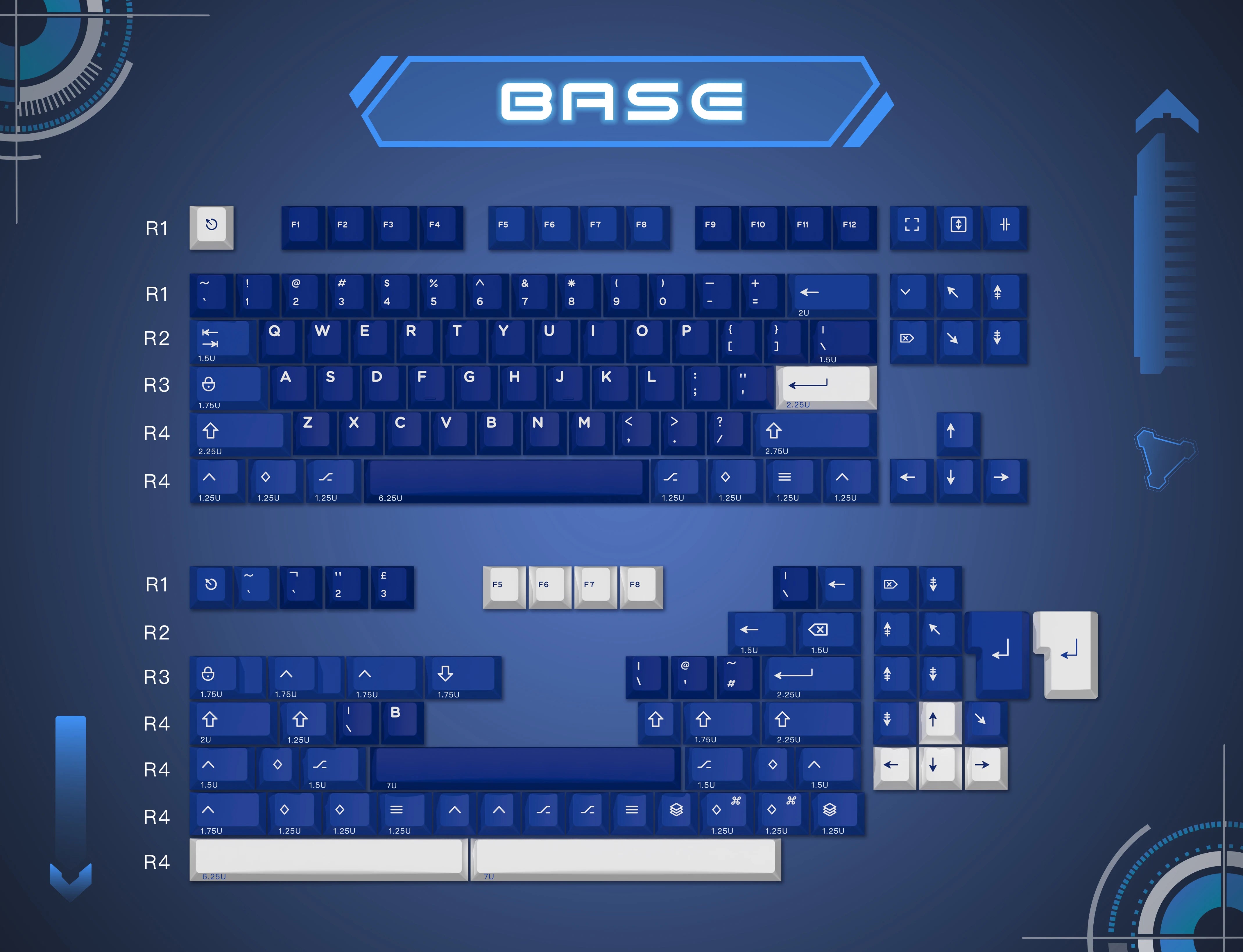 Zero G X Domikey Cherry 3rd Third Space ABS Doubleshot keycap for Zero G X Domikey Cherry 3rd Third Space ABS Doubleshot keycap for