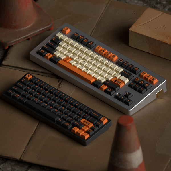 JKDK Carbon Keycaps PBT Dye Sublimation Key Caps Cherry Profile Keycap For 64 68 75 84 980 87 Filco104 Mechanical Keyboard