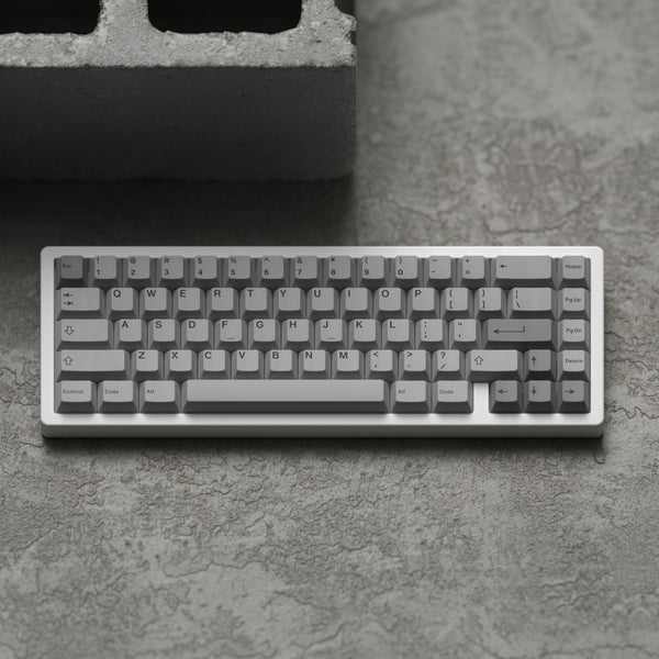 JKDK Simple Grey Keycap Cherry Profile PBT Dye Subbed Key Caps For Mechanical Keyboard With MX Switch