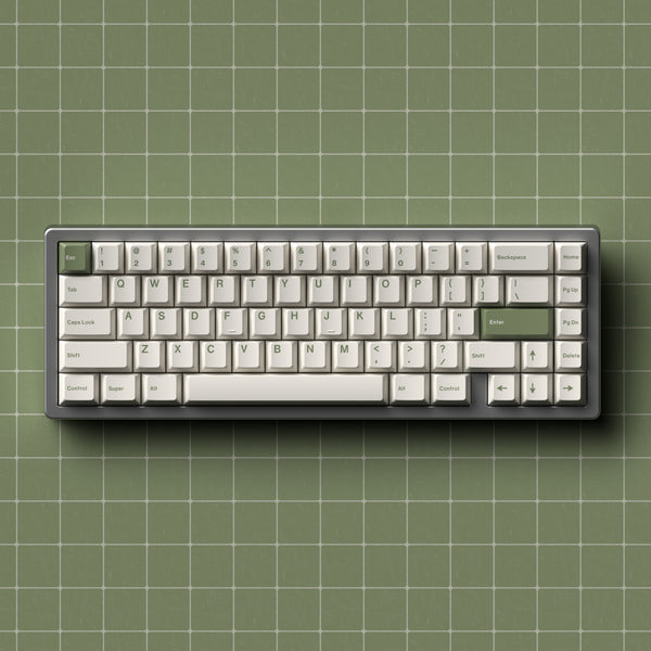 JKDK Green And White GOW Keycap Cherry Profile PBT Dye Subbed Key Caps For Mechanical Keyboard With MX Switch
