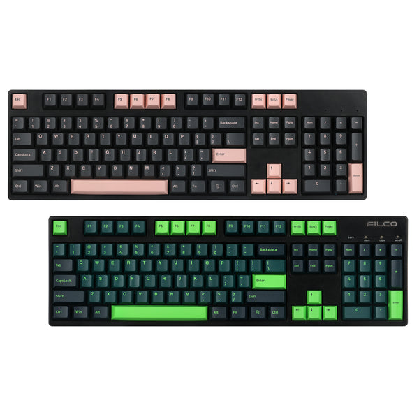 JKDK Pink Grey Sound waves Design Keycaps For MX Switch Mechanical Keyboard Olivia Dark Double Shot PBT Key Cap Cherry  Profile