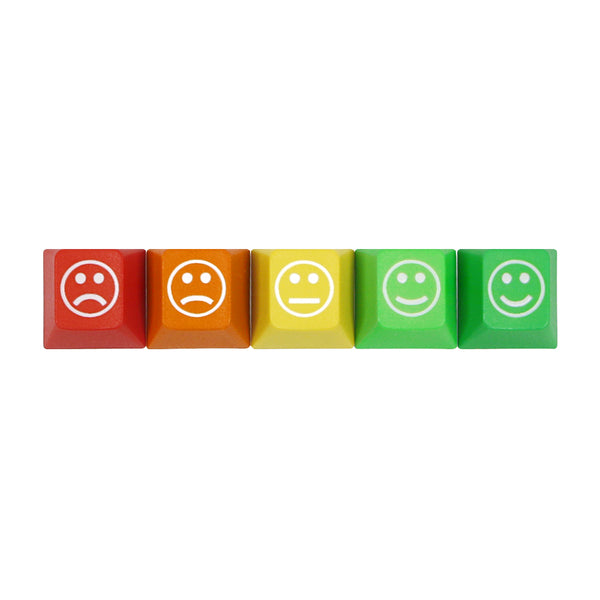 5pcs/set Key cap PBT expression key cap for mx switch mechanical keyboard dip-dyed carving cherry profile R4 height keycaps