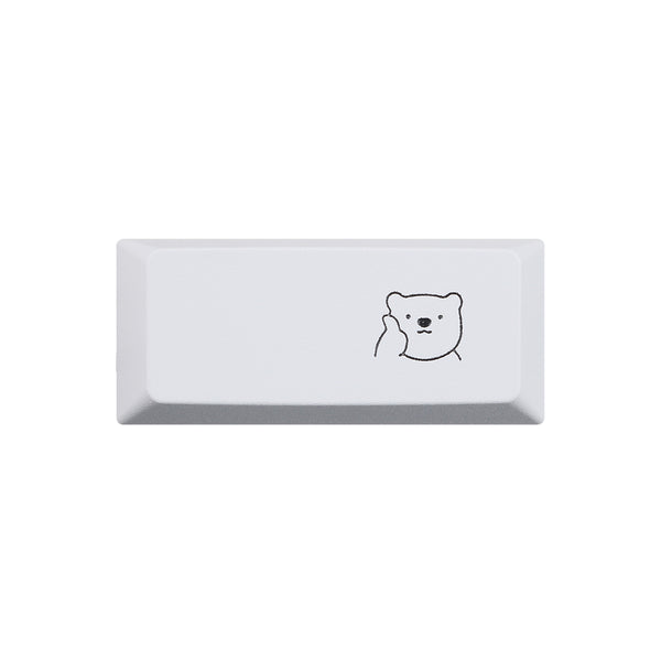 JKDK Littel Bear Enter Artisan Keycap CNC anodized aluminum Compatible Cherry MX switches Cherry Profile White Dispensing Tech