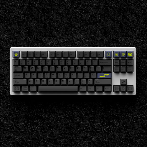 JKDK Studio  Dark Matter Black Engraved PBT Sublimation Original Height 68 980 75 87 Keycaps