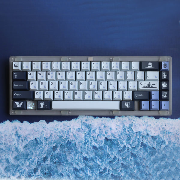 DOMIKEY Zero-G Studio Midnight keycaps Cherry Profile  For 61 68 84 87 104 Keys Cherry Mx Switch Mechanical Keyboard