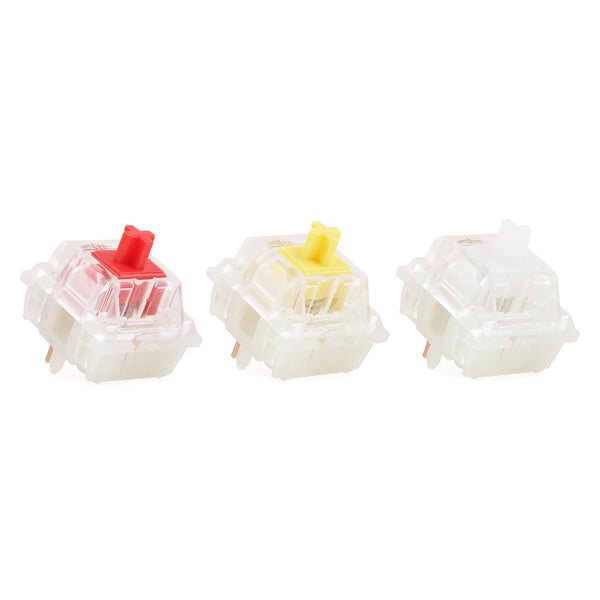 JWICK v2 Yellow Linear 65g Linear Switch Red White Switch 5 Pin Nylon Bottom Housing POM Stem Pre-lubed For Mechanical Keyboard